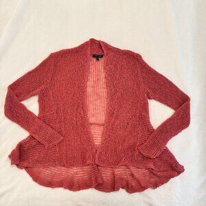 Eileen Fisher pink lightweight knit drape cardigan, XS